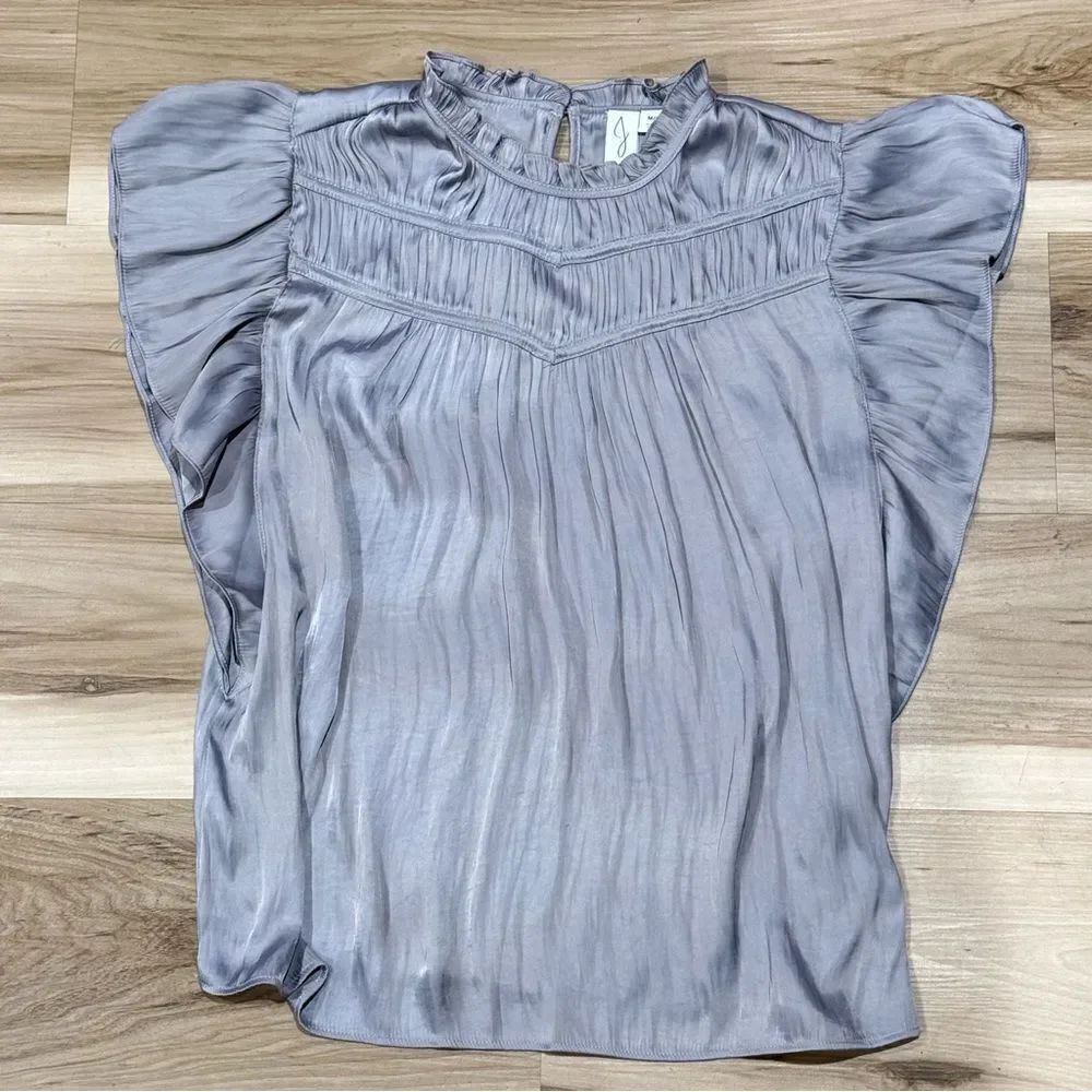 Joie Butterfly Grey Silky Blouse Top Women’s Medium